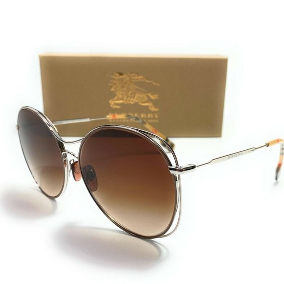 Burberry Beige w/ Silver Trim 60mm Sunglasses
